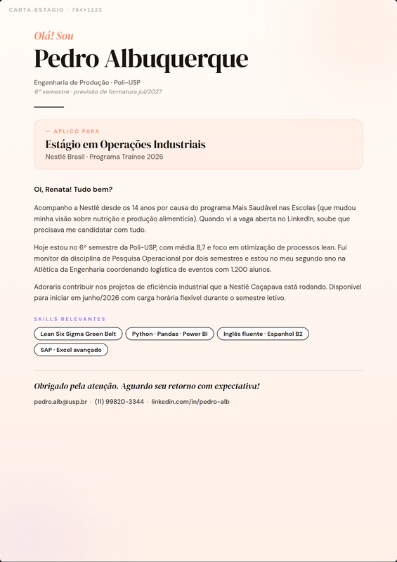 Estágio Universitário