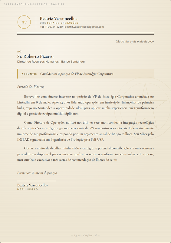 Carta Executiva Clássica